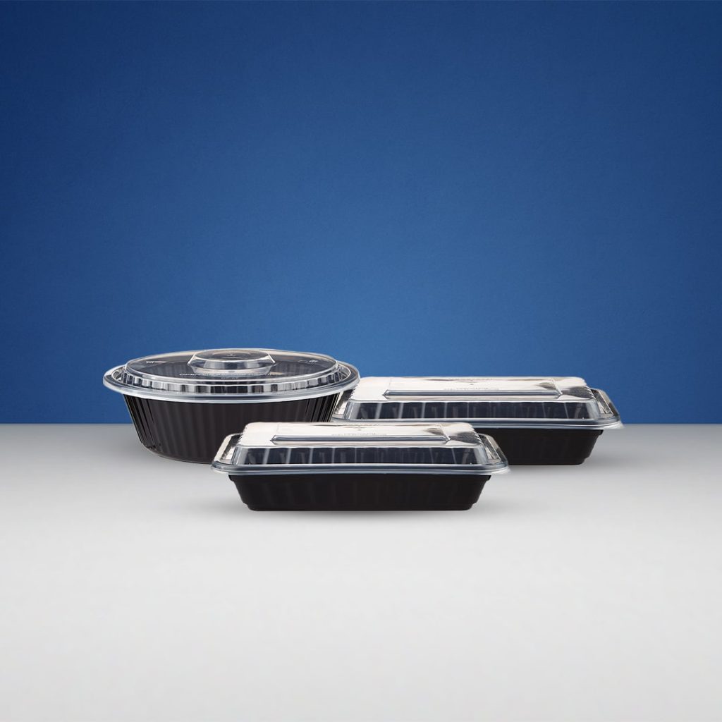 Microwavable Black Base Containers