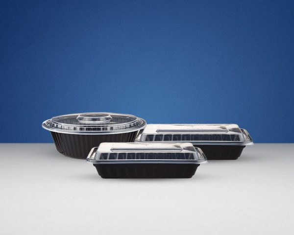 Microwavable Black Base Containers